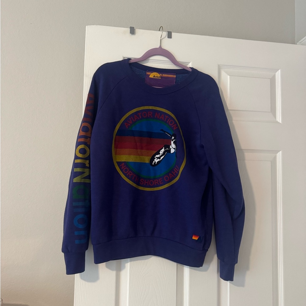Aviator Nation Multicolor Logo Crewneck Sweater